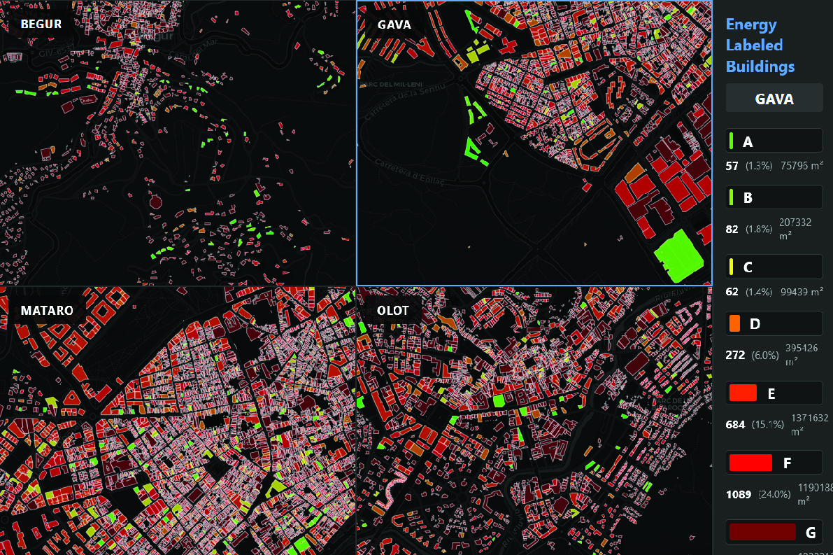 Energy labeled buildings in Catalonia